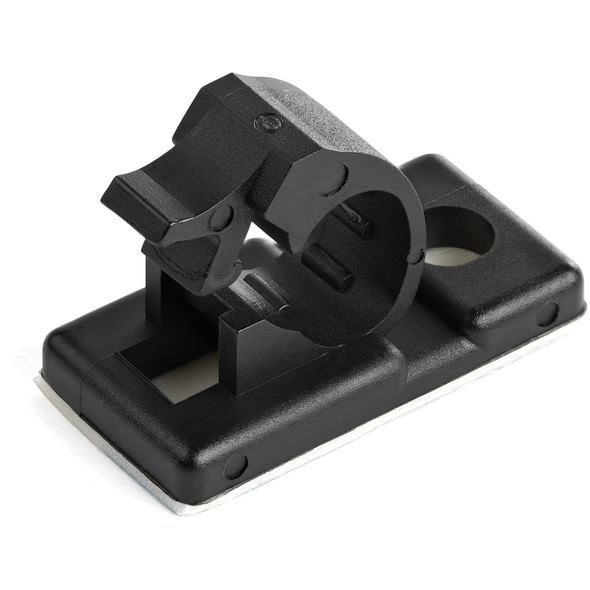 Startech.Com 100 Adhesive Cable Management Clips Black - Network/Ethernet/Office Desk/Computer Cord Organizer - Sticky Cable/Wire Holders - Nylon Self Adhesive Clamp Ul/94V-2 Fire Rated Cbmcc1