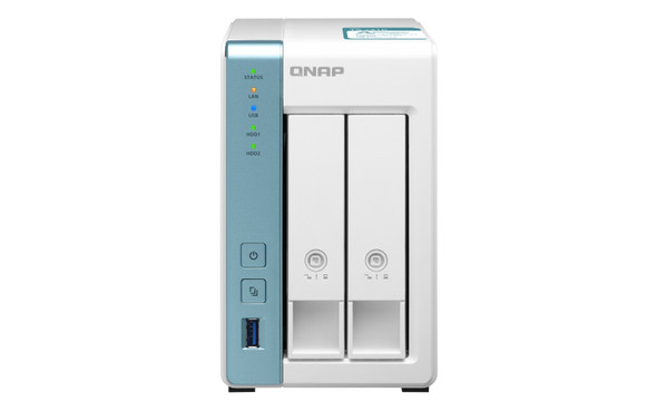 QNAP TS-231K NAS Tower Ethernet LAN Turquoise, White AL214 TS-231K-US