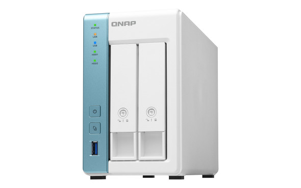 QNAP TS-231K NAS Tower Ethernet LAN Turquoise, White AL214 TS-231K-US