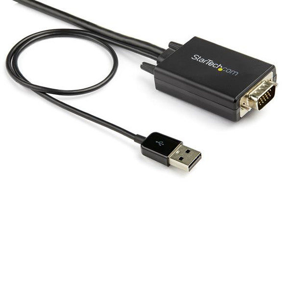 StarTech.com 10ft VGA to HDMI Converter Cable with USB Audio Support & Power - Analog to Digital Video Adapter Cable to connect a VGA PC to HDMI Display - 1080p Male to Male Monitor Cable VGA2HDMM10