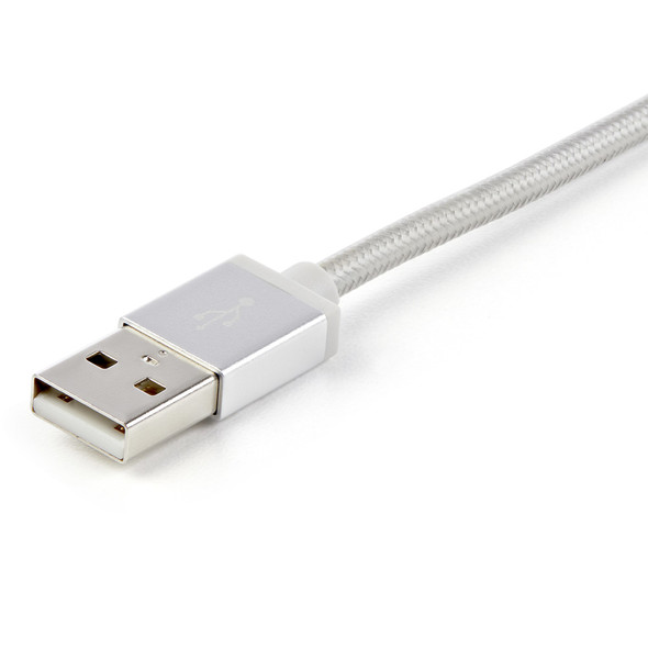Startech.Com 1 M (3 F.T) Usb Multi Charging Cable - Usb To Micro-Usb Or Usb-C Or Lightning For Iphone / Ipad / Ipod / Android - Apple Mfi Certified - 3 In 1 Usb Charger - Braided Ltcub1Mgr