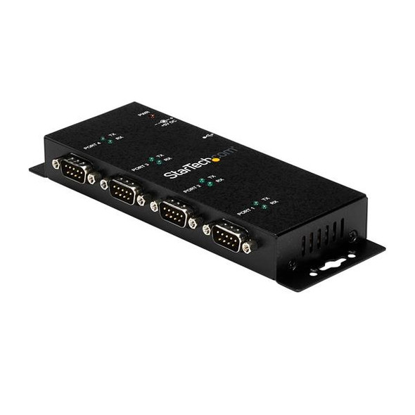 Startech.Com 4 Port Usb To Db9 Rs232 Serial Adapter Hub – Industrial Din Rail And Wall Mountable Icusb2324I