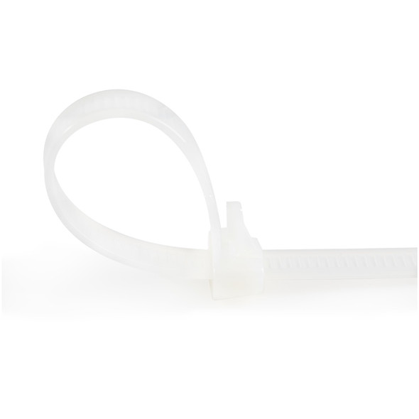 StarTech.com 100 Pack 5" Reusable Cable Ties - White Small Releasable Nylon/Plastic Zip Tie - Resealable Adjustable Electrical/Network Cable Wraps/-40 to +85C Temp/94V-2 Fire & UL Rated TAA CBMZTRB5