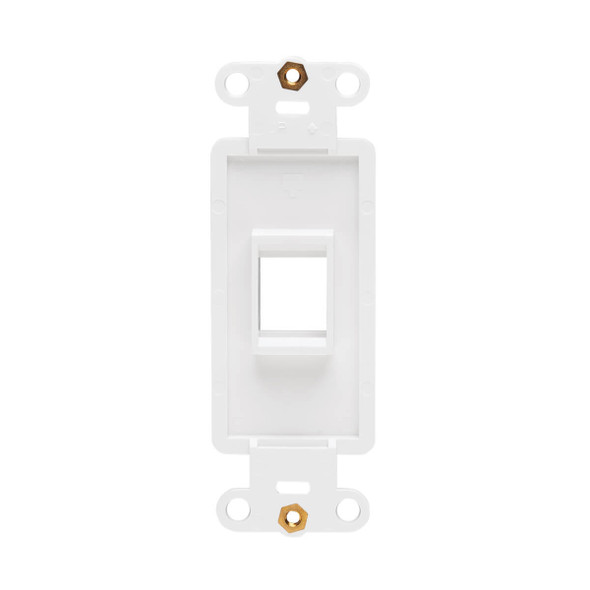 Tripp Lite Center Plate Insert, Decora Style - Vertical, 1 Port - Faceplate - wall mountable - white - 1 port N042D-001V-WH