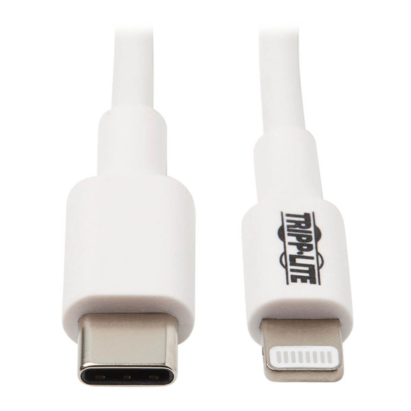 Tripp Lite USB-C Sync / Charge Cable with Lightning Connector - M/M, USB 2.0, White, 3 ft. (0.9 m) M102-003-WH