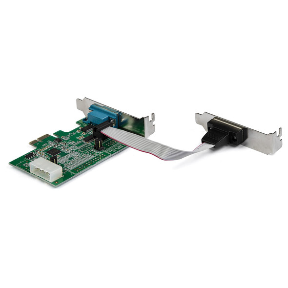 StarTech.com 2-port PCI Express RS232 Serial Adapter Card - PCIe RS232 Serial Host Controller Card - PCIe to Serial DB9 - 16950 UART - Low Profile Expansion Card - Windows & Linux PEX2S953LP