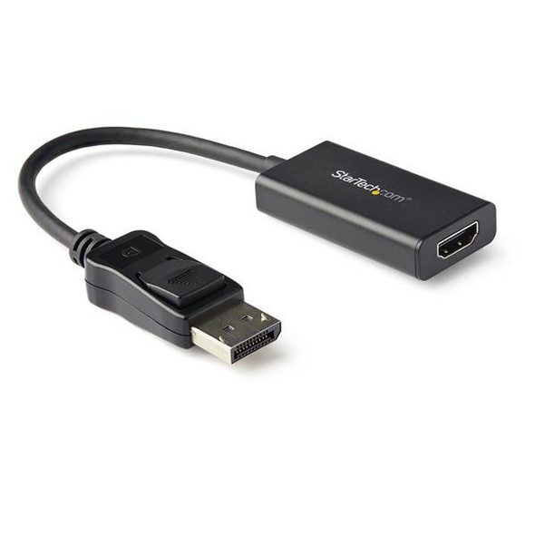 Startech.Com Displayport To Hdmi Adapter - 4K 60Hz Hdr10 Active Displayport 1.4 To Hdmi 2.0B Video Converter - 4K Dp To Hdmi Adapter Dongle For Monitor/Display/Tv - Latching Dp Connector Dp2Hd4K60H