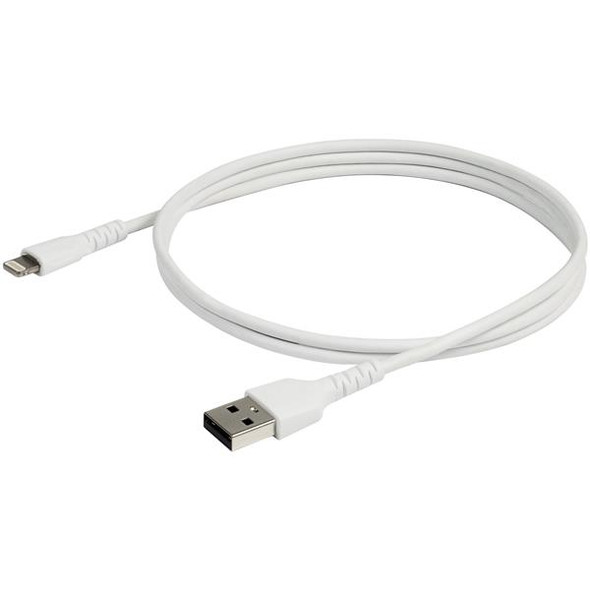 Startech.Com 1M Usb A To Lightning Cable - Durable White Usb Type A To Lightning Connector Charge And Sync Charger Cord - Rugged W/Aramid Fiber - Apple Mfi Certified - Ipad Air Iphone 11 Rusbltmm1M