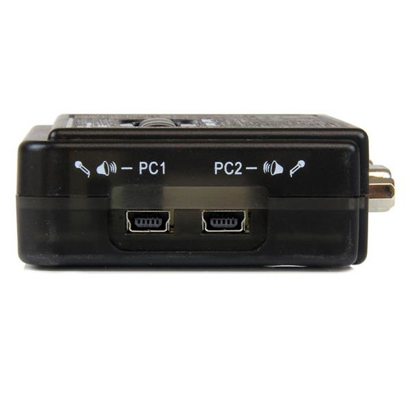 Startech.Com 2 Port Black Usb Kvm Switch Kit With Audio And Cables Sv211Kusb