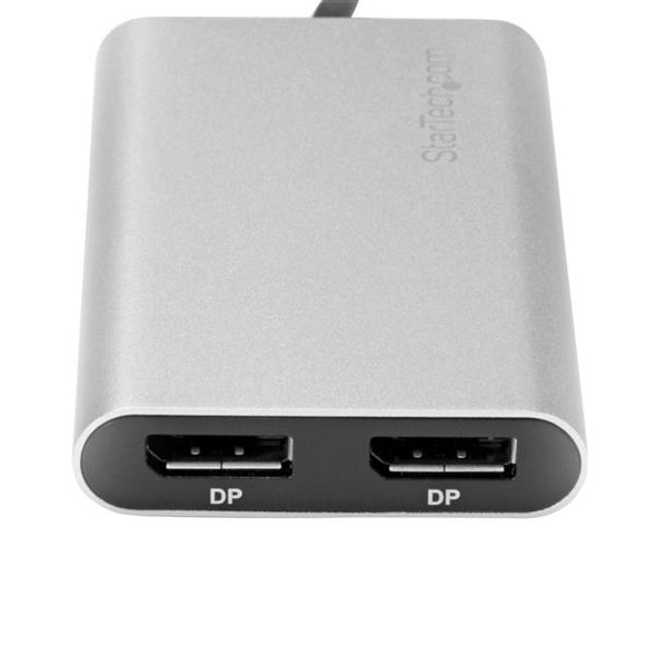 StarTech.com Thunderbolt 3 to Dual DisplayPort Adapter 4K 60Hz - Thunderbolt 3 Certified - Dual Monitor DisplayPort 1.2 Video Converter - Mac & Windows Compatible - Dual 4K DisplayPort TB32DP2T