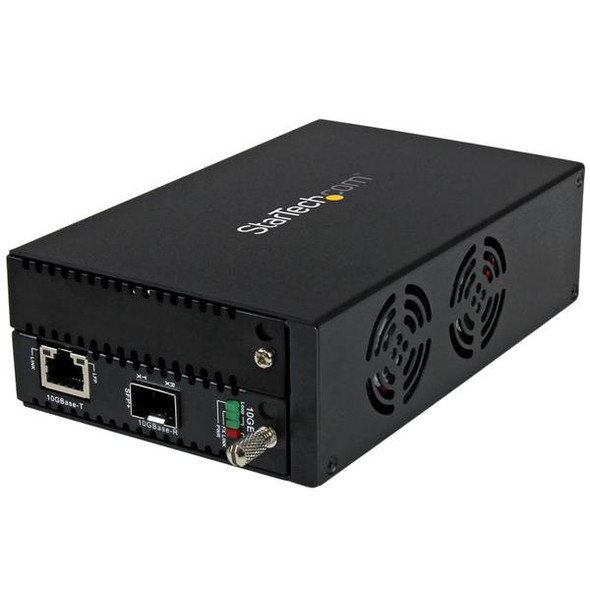 StarTech.com 10 Gigabit Ethernet Copper-to-Fiber Media Converter - Open SFP+ - Managed ET10GSFP