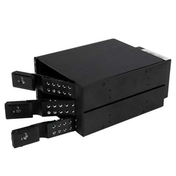 StarTech.com 3 Bay Aluminum Trayless Hot Swap Mobile Rack Backplane for 3.5in SAS II/SATA III - 6 Gbps HDD HSB3SATSASBA