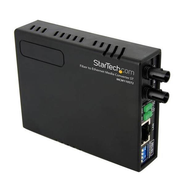 StarTech.com 10/100 Multi Mode Fiber Copper Fast Ethernet Media Converter ST 2 km MCM110ST2