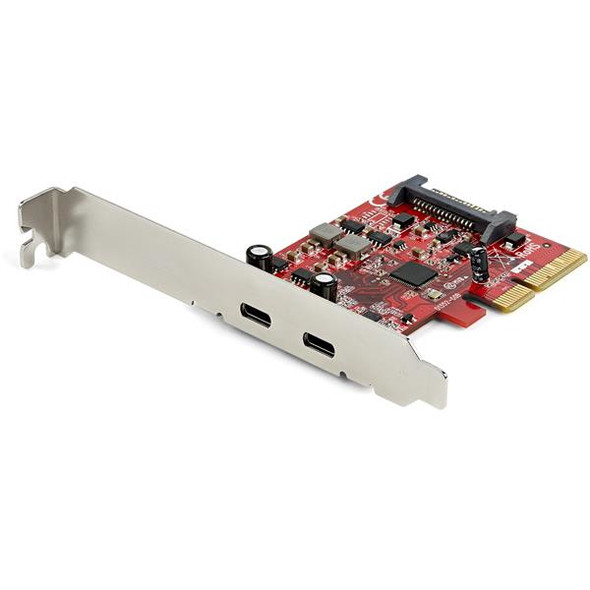 Startech.Com 2-Port 10Gbps Usb C Pcie Card - Usb 3.1 Gen 2 Type-C Pci Express Host Controller Add-On Card - Expansion Card - Usb 3.2 Gen 2X1 Pcie Adapter 15W/Port - Windows, Macos, Linux Pexusb312C3