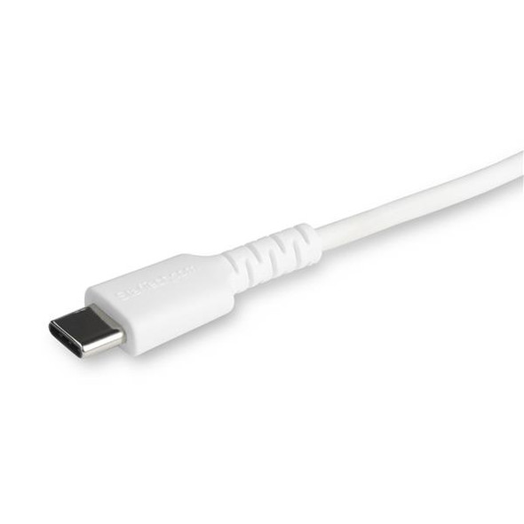 StarTech.com 1m USB C to Lightning Cable - Durable White USB Type C to Lightning Connector Fast Charge & Sync Charging Cord, Rugged w/Aramid Fiber Apple MFI Certified iPhone 11 iPad Air RUSBCLTMM1MW