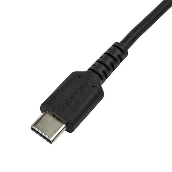 StarTech.com 2m USB C to Lightning Cable - Durable Black USB Type C to Lightning Connector Fast Charge & Sync Charging Cord, Rugged w/Aramid Fiber Apple MFI Certified iPhone 11 iPad Air RUSBCLTMM2MB