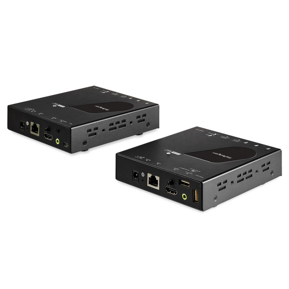 StarTech.com HDMI KVM Extender over IP Network - 4K 30Hz HDMI 2.0 and USB over IP LAN or Cat5e/Cat6 Ethernet Cable (100m/330ft) - Remote KVM Switch/Console Transmitter/Receiver Extender Kit SV565HDIP