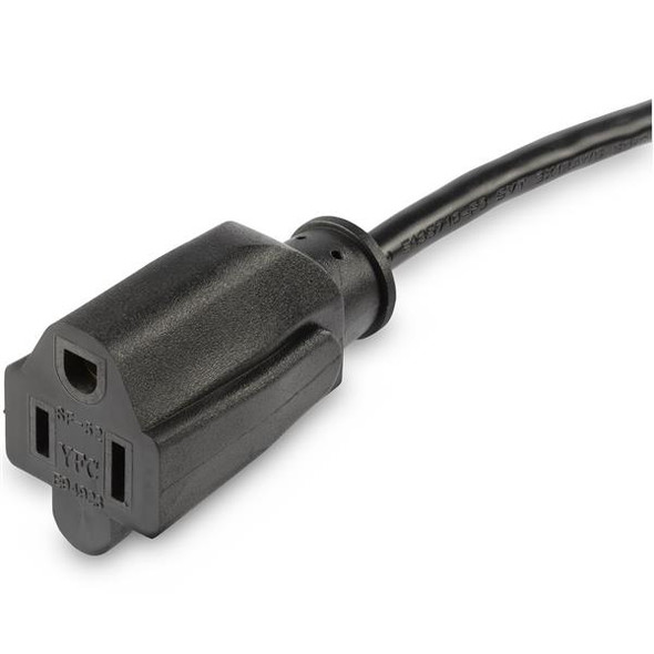 StarTech.com Power Extension Cord - Flat NEMA 5-15P to NEMA 5-15R - 1.5 ft. (18 in.) PACF10118IN