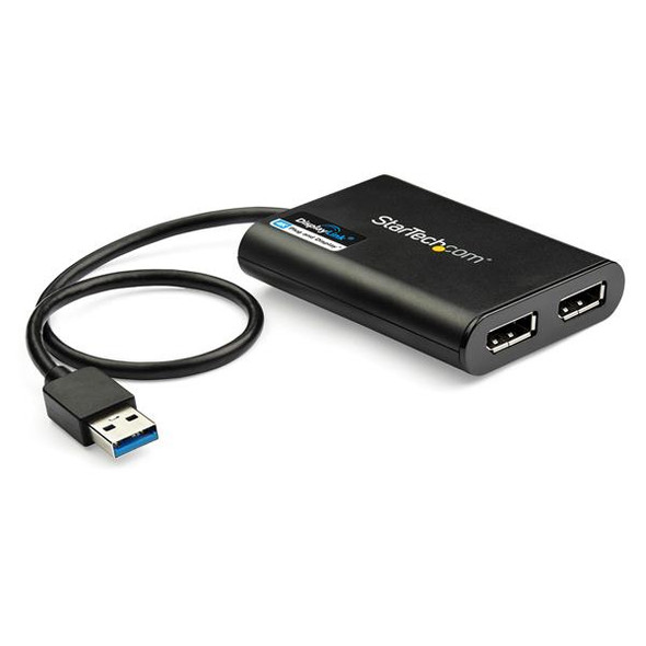 StarTech.com USB 3.0 to Dual DisplayPort Adapter 4K 60Hz, DisplayLink Certified, Video Converter with External Graphics Card, Mac & PC, Limited stock, see similar item USBA2DPGB USB32DP24K60