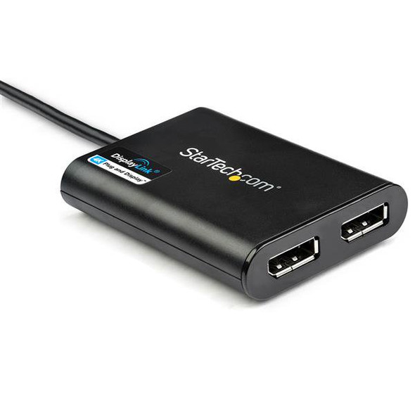 StarTech.com USB 3.0 to Dual DisplayPort Adapter 4K 60Hz, DisplayLink Certified, Video Converter with External Graphics Card, Mac & PC, Limited stock, see similar item USBA2DPGB USB32DP24K60