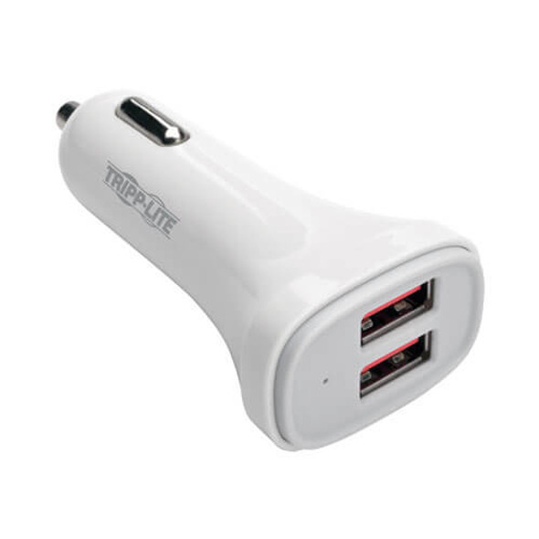 Tripp Lite Dual-Port Usb Car Charger For Tablets And Cell Phones, 5V 4.8A (24W) U280-C02-S2