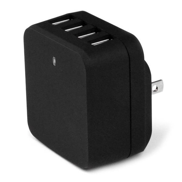 StarTech.com 4-Port USB Wall Charger - International Travel - 34W/6.8A - Black USB4PACBK