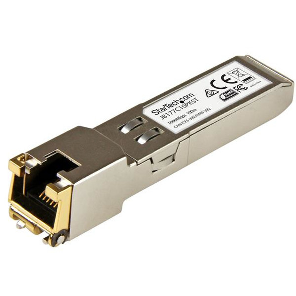 StarTech.com 10 pack HPE J8177C Compatible SFP Module - 1000BASE-T - SFP to RJ45 Cat6/Cat5e - 1GE Gigabit Ethernet SFP - RJ-45 100m - HPE 1810, 1820, 2530 J8177C10PKST