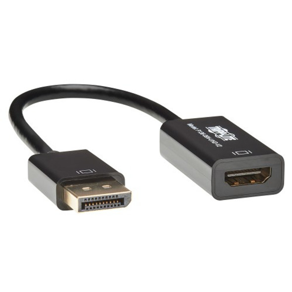 Tripp Lite DisplayPort to HDMI 4K Active Adapter Video Converter, DP Ver 1.2, HDCP, 4K 30Hz (M/F), 6-in. (15.24 cm) P136-06N-UHD-V2
