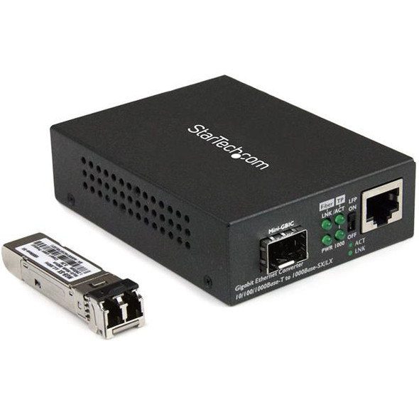 StarTech.com Gigabit Ethernet Fiber Media Converter - Compact - 850nm MM LC - 550m MCM1110MMLC