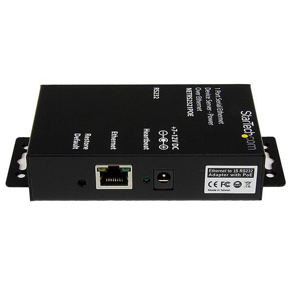 StarTech.com 1 Port RS232 Serial Ethernet Device Server - PoE Power Over Ethernet NETRS2321POE