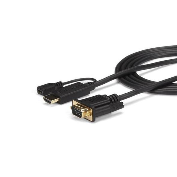 StarTech.com 3 ft HDMI to VGA Active Converter Cable - HDMI to VGA Adapter - 1920x1200 or 1080p HD2VGAMM3