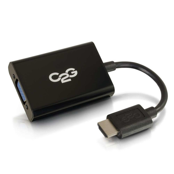C2G 41351 video cable adapter 0.2032 m HDMI VGA (D-Sub) Black 41351