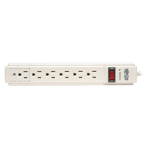 Tripp Lite Protect It! 6-Outlet Surge Protector, 4-ft. Cord, 790 Joules, Tel/Fax/Modem Protection TLP604TEL