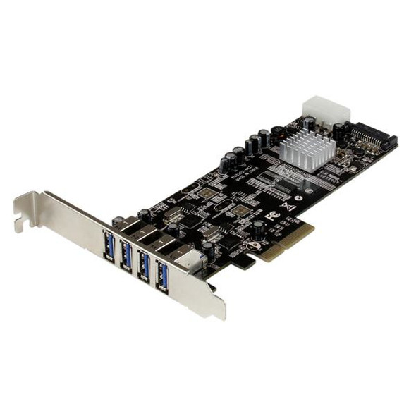 Startech.Com 4 Port Pci Express (Pcie) Superspeed Usb 3.0 Card Adapter W/ 2 Dedicated 5Gbps Channels - Uasp - Sata / Lp4 Power Pexusb3S42V