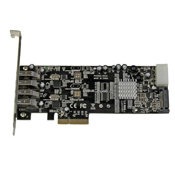 Startech.Com 4 Port Pci Express (Pcie) Superspeed Usb 3.0 Card Adapter W/ 2 Dedicated 5Gbps Channels - Uasp - Sata / Lp4 Power Pexusb3S42V