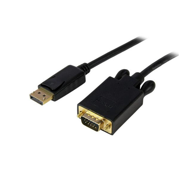 Startech.Com 10 Ft Displayport To Vga Adapter Converter Cable – Dp To Vga 1920X1200 - Black Dp2Vgamm10B
