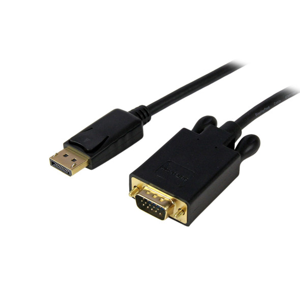 Startech.Com 6 Ft Displayport To Vga Adapter Converter Cable – Dp To Vga 1920X1200 - Black Dp2Vgamm6B