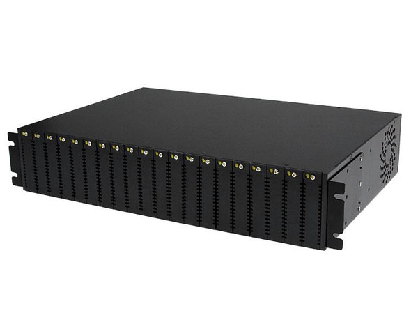 StarTech.com 20-Slot 2U Rack Mount Media Converter Chassis for ET Series 2 Fiber Media Converter ETCHS2U