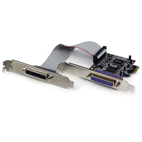 StarTech.com 2 Port PCI Express / PCI-e Parallel Adapter Card – IEEE 1284 with Low Profile Bracket PEX2PECP2