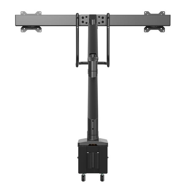 StarTech.com Desk Mount Dual Monitor Arm with USB & Audio - Slim Full Motion Adjustable Dual Monitor VESA Mount for up to 32" Displays - Ergonomic Articulating - C-Clamp/Grommet ARMSLIMDUAL2USB3