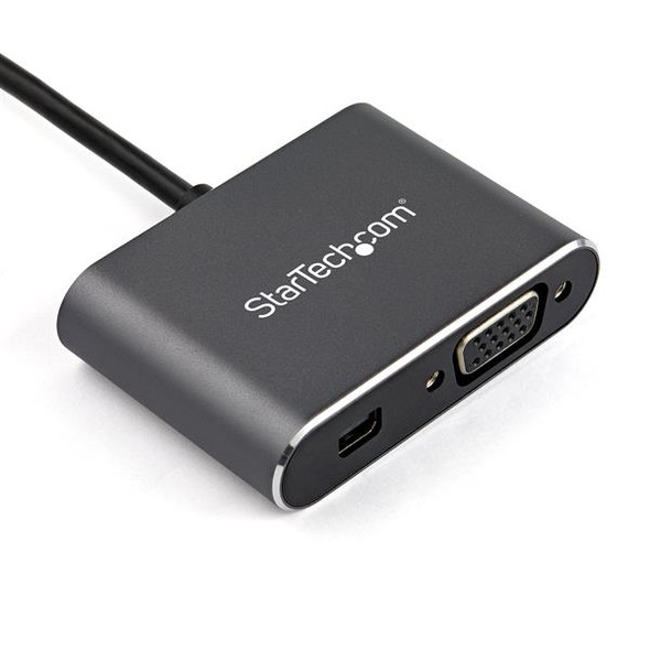 Startech.Com Usb C Multiport Video Adapter - Usb-C To 4K 60Hz Mini Displayport 1.2 Or 1080P Vga Monitor Adapter - Usb Type-C 2-In-1 Mdp Hbr2 Hdr/Vga Display Converter - Tb3 Compatible Cdp2Mdpvga