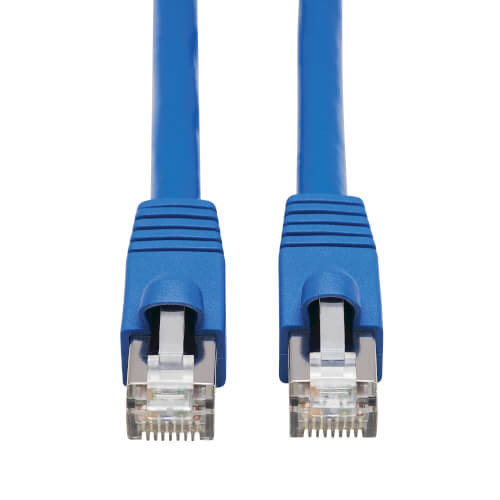 Tripp Lite Cat6a 10G-Certified Snagless F/UTP Network Patch Cable (RJ45 M/M), PoE, CMR-LP, Blue, 6.09 m N261P-020-BL