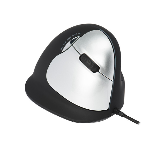 R-Go Tools R-Go HE Mouse, Ergonomic mouse, Large (Hand Size above 185mm), Right Handed, wired RGOHELA