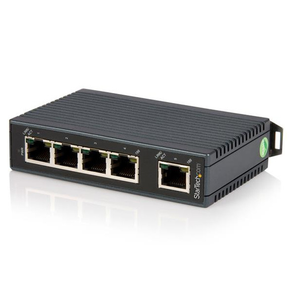 StarTech.com 5-port industrial Ethernet switch - DIN rail mountable IES5102