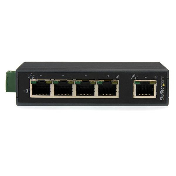 StarTech.com 5-port industrial Ethernet switch - DIN rail mountable IES5102