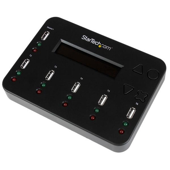 StarTech.com Standalone 1:5 USB Flash Drive Duplicator and Eraser – Flash Drive Copier USBDUP15