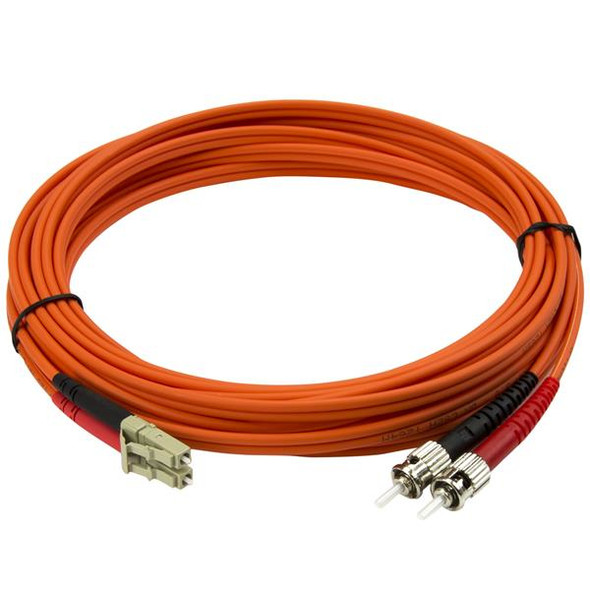 StarTech.com Fiber Optic Cable - Multimode Duplex 50/125 - LSZH - LC/ST - 5 m 50FIBLCST5