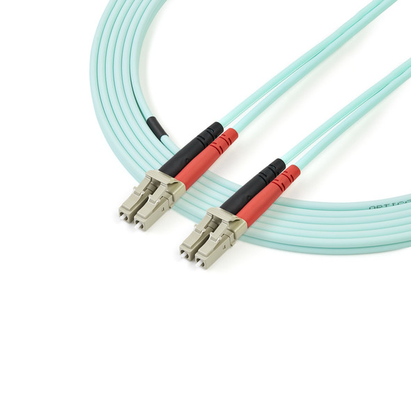 Startech.Com Fiber Optic Cable - 10 Gb Aqua - Multimode Duplex 50/125 - Lszh - Lc/Lc - 2 M A50Fblclc2