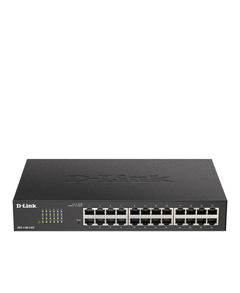 D-Link DGS-1100-24V2 network switch Managed Gigabit Ethernet (10/100/1000) 1U Black DGS-1100-24V2
