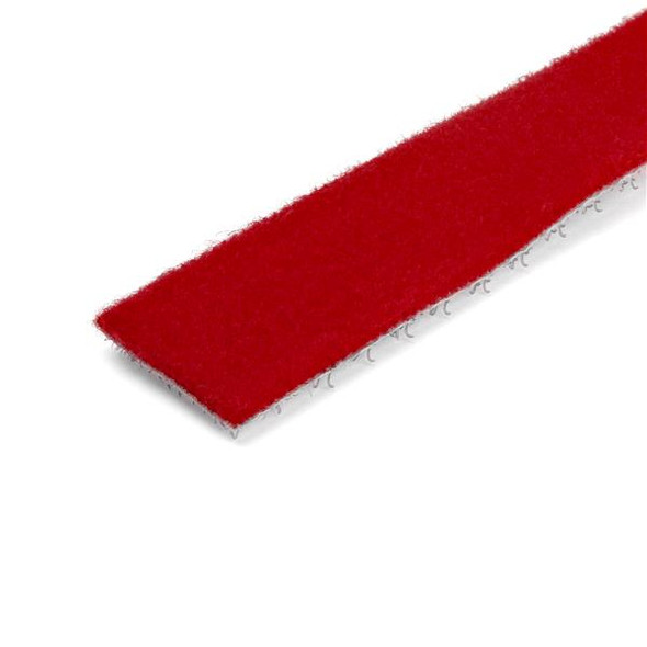 StarTech.com 50ft Hook and Loop Roll - Cut-to-Size Reusable Cable Ties - Bulk Industrial Wire Fastener Tape /Adjustable Fabric Wraps Red / Resuable Self Gripping Cable Management Straps (HKLP50RD) HKLP50RD